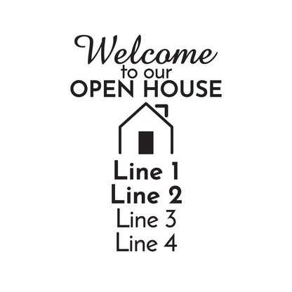 Welcome To Our Open House Personalized Silver Credit Card Bottle Opener (Set of 24)