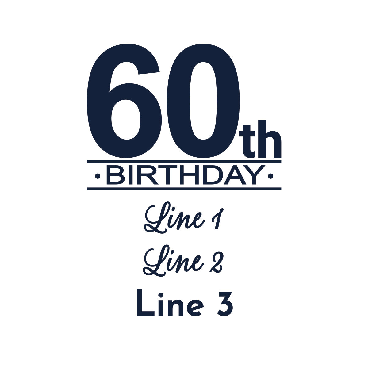 60th Birthday Personalized Mason Glass Mug (Set of 18)