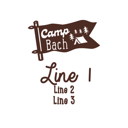 Camp Bach Personalized Clear Glass Coffee Mug (Set of 18)
