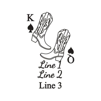 Western Cowboy Boots Personalized Mason Glass Mug (Set of 18)