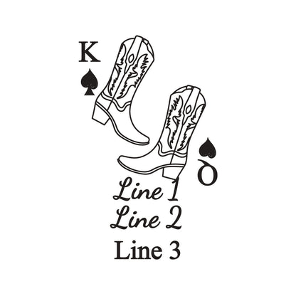 Western Cowboy Boots Personalized Gold Credit Card Bottle Opener (Set of 24)