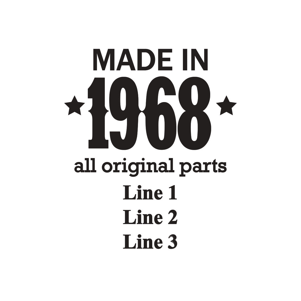 Made In Year All Original Parts Personalized Votive Shot Glass (Set of 24)