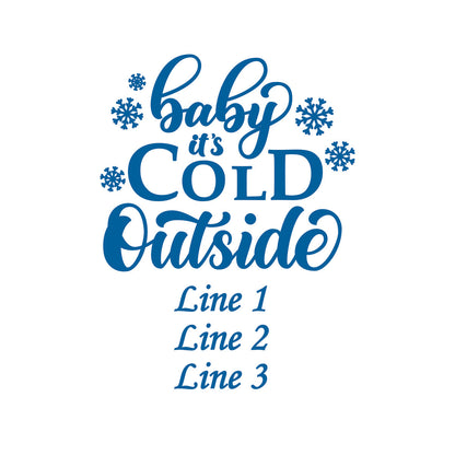 Baby It's Cold Outside Personalized Gold Credit Card Bottle Opener (Set of 24)