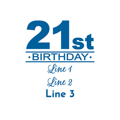 21st Birthday Personalized Gold Credit Card Bottle Opener (Set of 24)