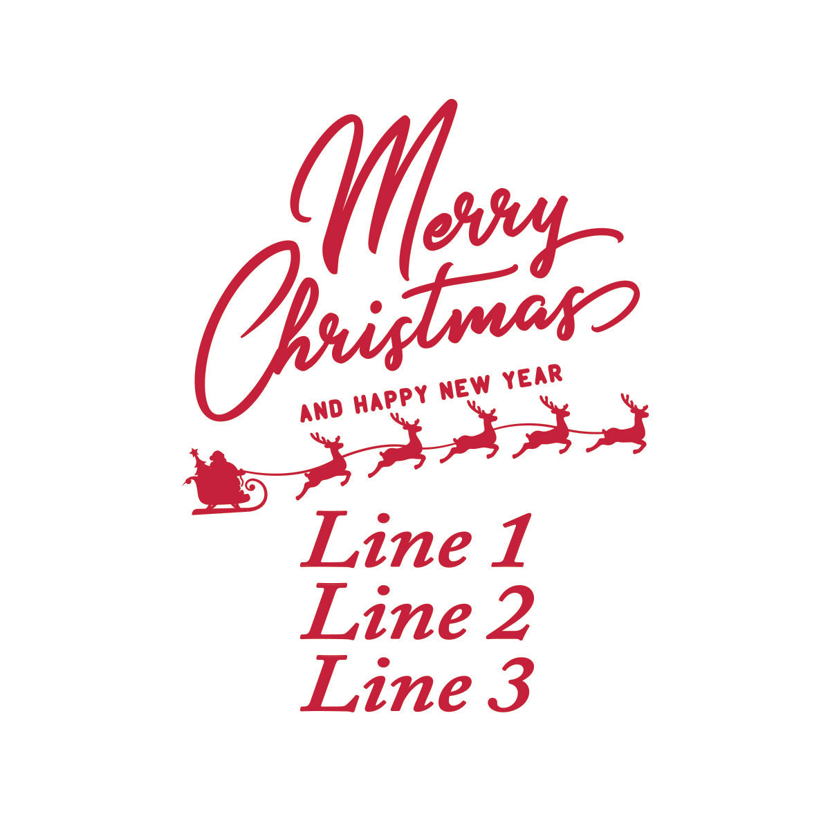 Merry Christmas Personalized Glass Coaster (Set of 24)