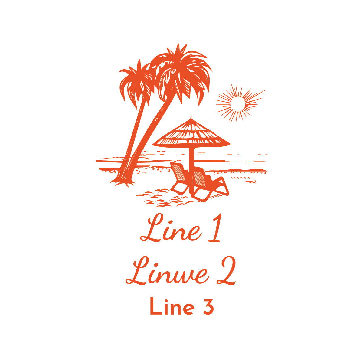 Summer Beach Personalized Glass Coaster (Set of 24)