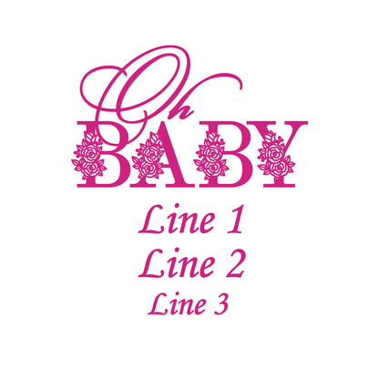 Oh Baby Personalized Glass Coaster (Set of 24)