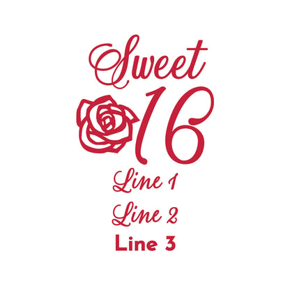 Sweet 16 Personalized Silver Credit Card Bottle Opener (Set of 24)