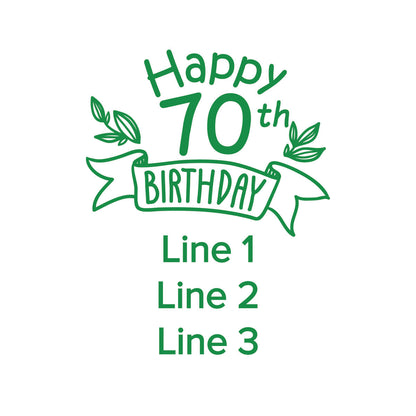 70th Birthday Personalized Glass Coaster (Set of 24)