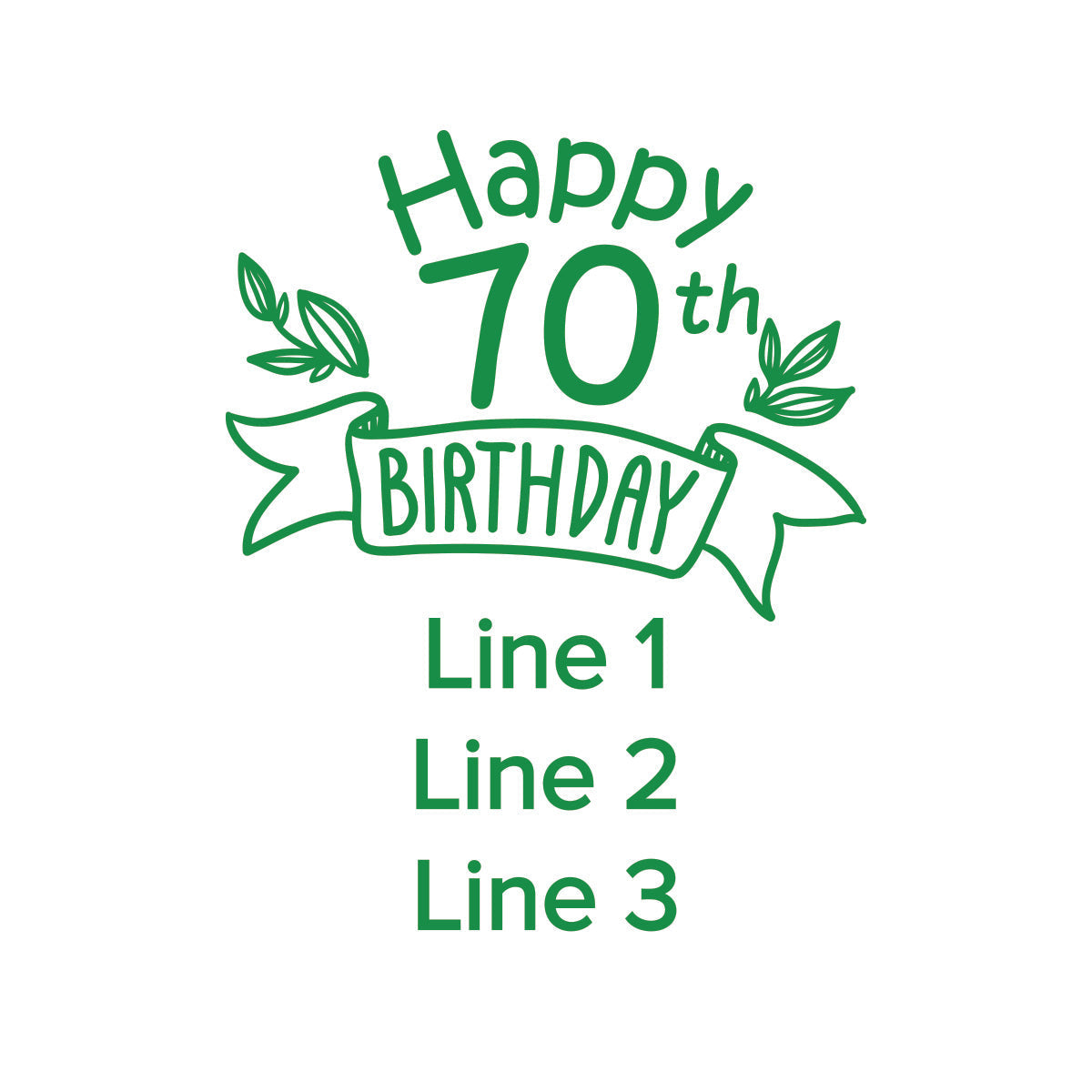 70th Birthday Personalized Round Labels (Set of 24)