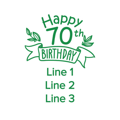 70th Birthday Personalized Wine Labels (Set of 12)