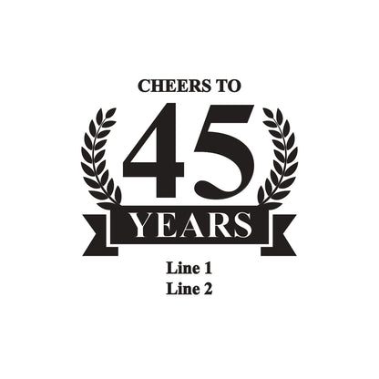 Cheers To Years Personalized Clear Glass Coffee Mug (Set of 18)