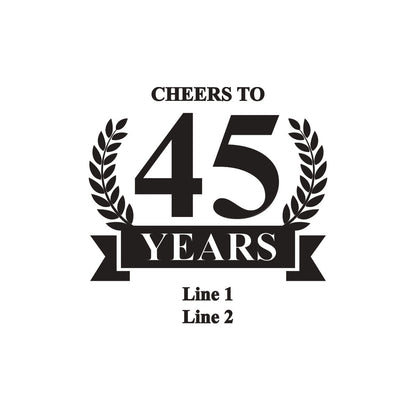 Cheers To Years Personalized Glass Coaster (Set of 24)