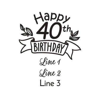 40th Birthday Personalized Tic Tac Mints (Set of 12)