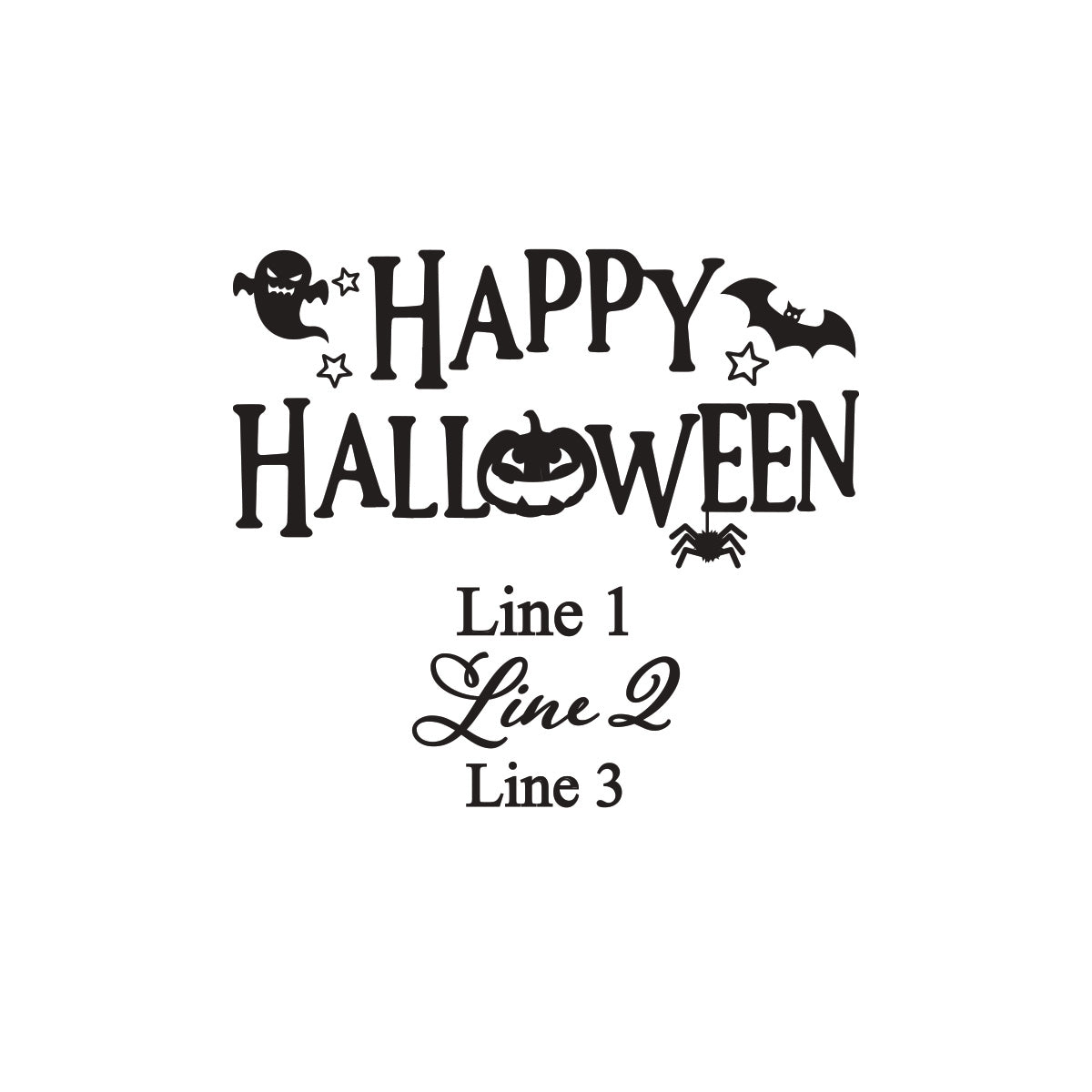 Happy Halloween Personalized Clear Glass Coffee Mug (Set of 18)