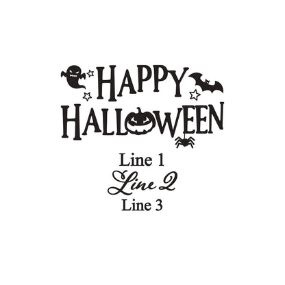 Happy Halloween Personalized Clear Glass Coffee Mug (Set of 18)