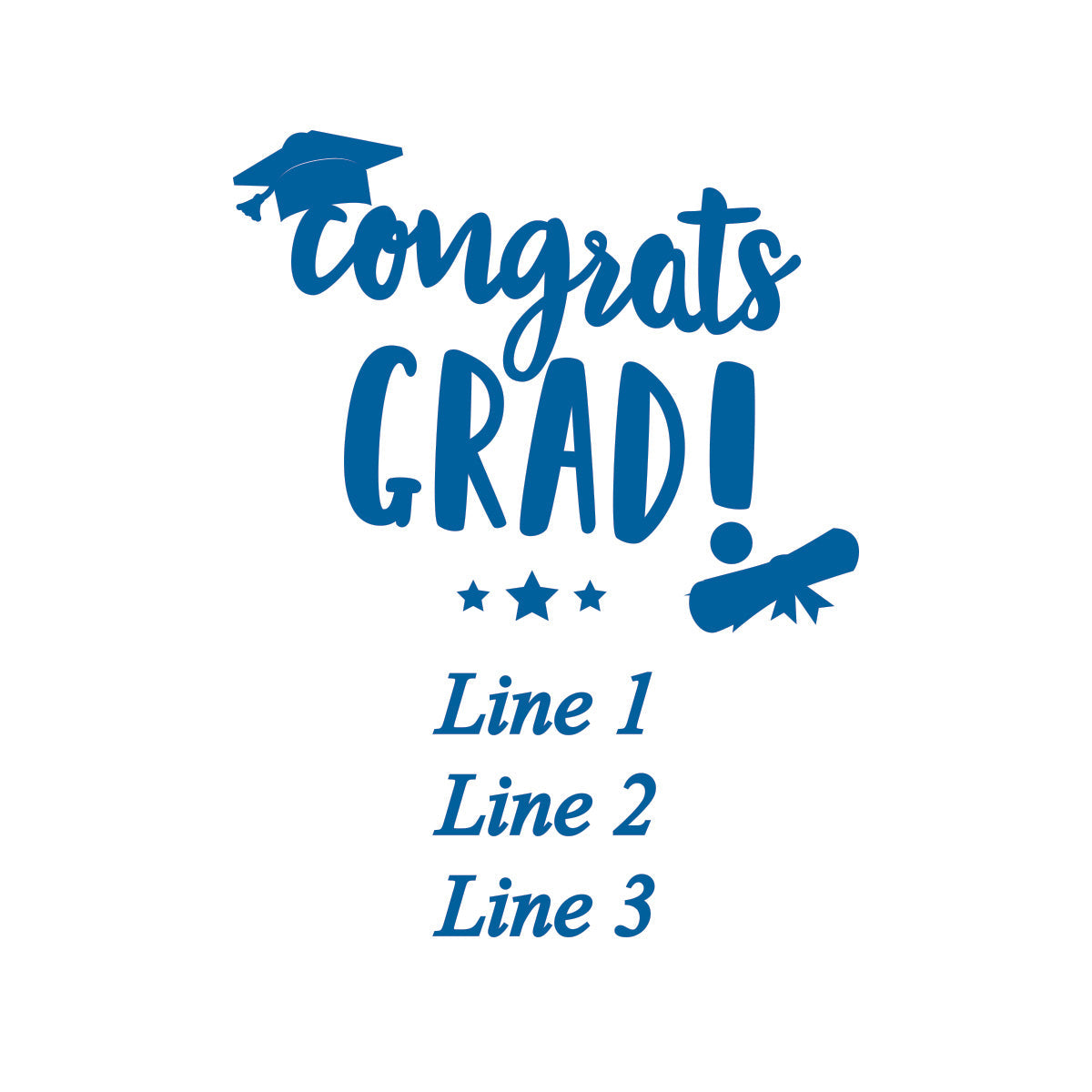 Congrats Grad Personalized Glass Coaster (Set of 24)