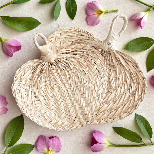 Palm Leaf Hand Fans (Set of 10)