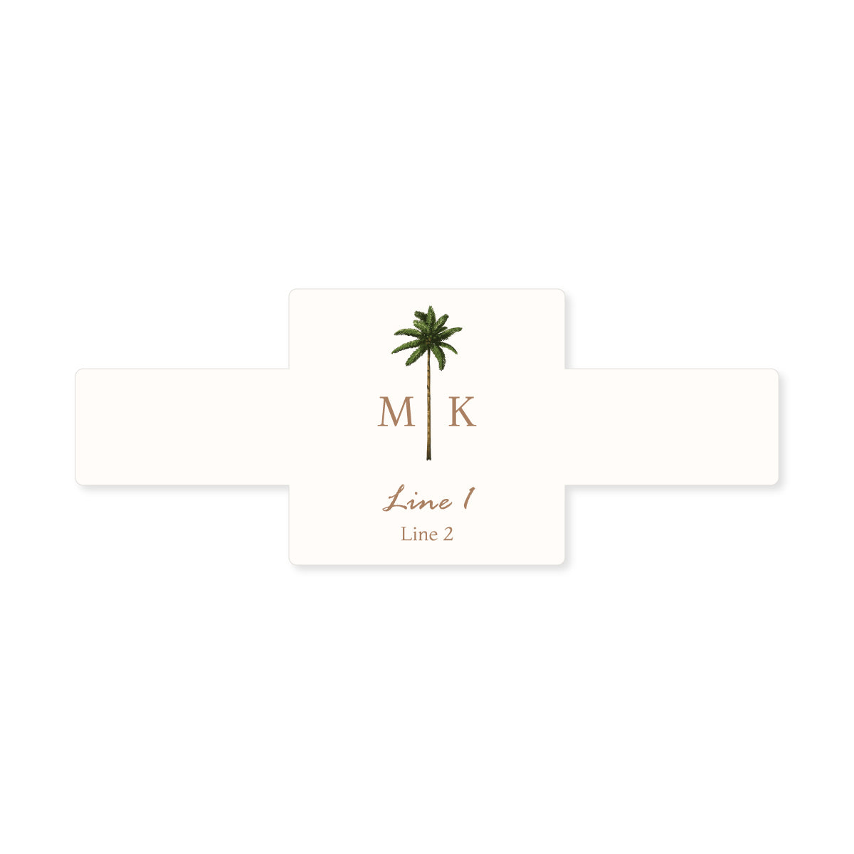 Palm Tree Monogram Personalized Clear Acrylic Cube Favor Box (Set of 10)