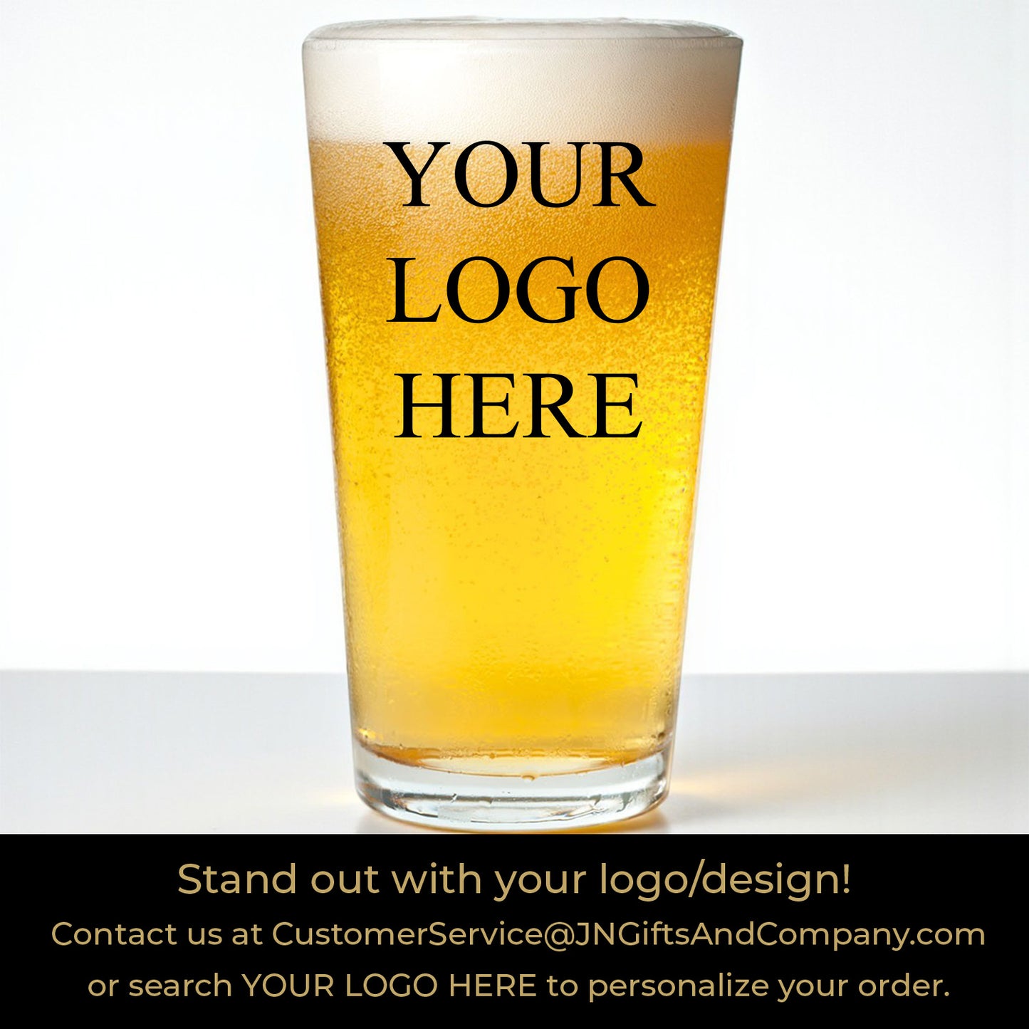 Holiday Personalized Pint Beer Glass (Set of 18)