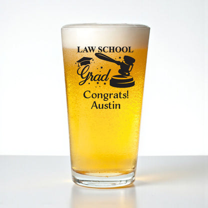 Lawyer Personalized Pint Beer Glass (Set of 18)