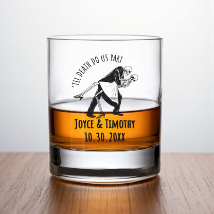 Til Death Do Us Part Personalized Whiskey Rocks Glass (Set of 24)