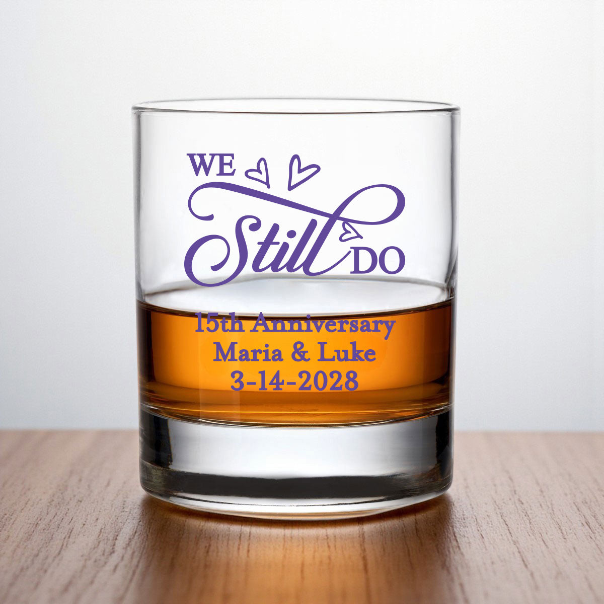 We Still Do Personalized Whiskey Rocks Glass (Set of 24)