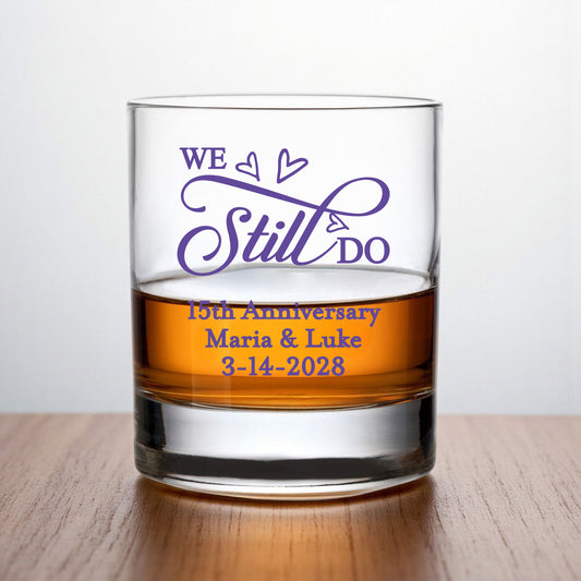 We Still Do Personalized Whiskey Rocks Glass (Set of 24)