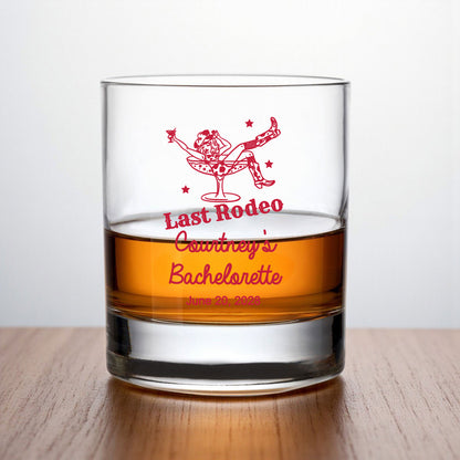 Last Rodeo Personalized Whiskey Rocks Glass (Set of 24)