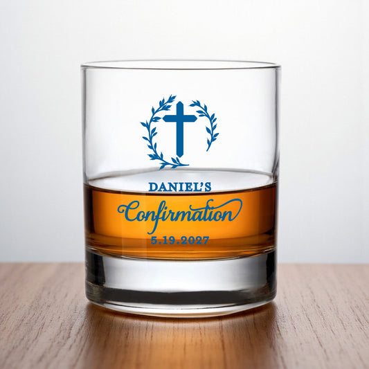 Confirmation Personalized Whiskey Rocks Glass (Set of 24)