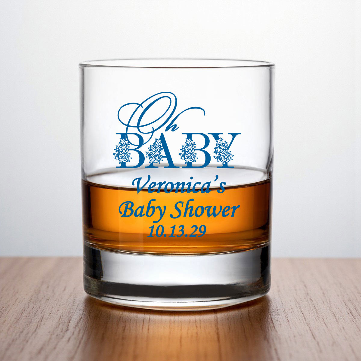 Oh Baby Personalized Whiskey Rocks Glass (Set of 24)