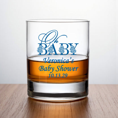 Oh Baby Personalized Whiskey Rocks Glass (Set of 24)