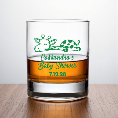 Baby Shower Personalized Whiskey Rocks Glass (Set of 24)