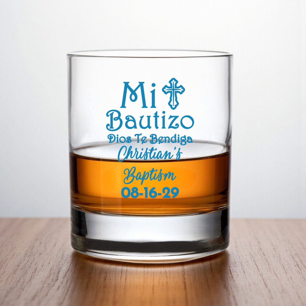 Baptism Personalized Whiskey Rocks Glass (Set of 24)