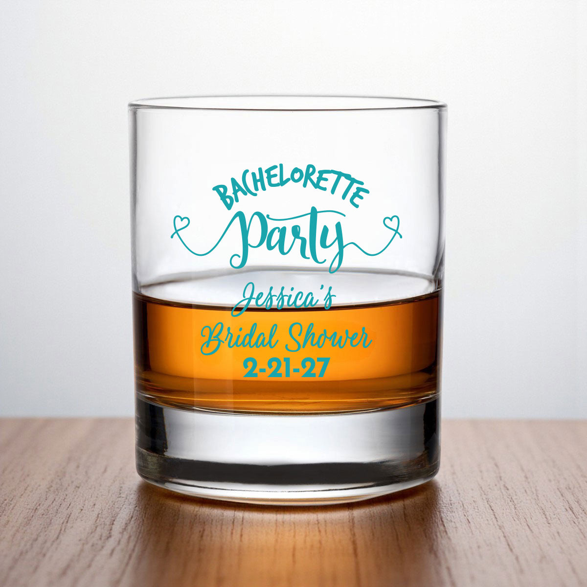 Bridal Shower Personalized Whiskey Rocks Glass (Set of 24)