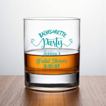 Bridal Shower Personalized Whiskey Rocks Glass (Set of 24)