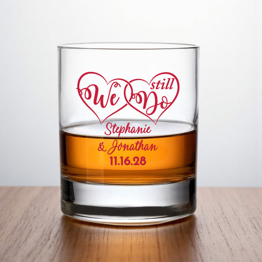 Anniversary Personalized Whiskey Rocks Glass (Set of 24)