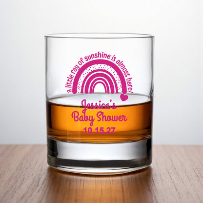 A Little Ray Of Sunshine Personalized Whiskey Rocks Glass (Set of 24)