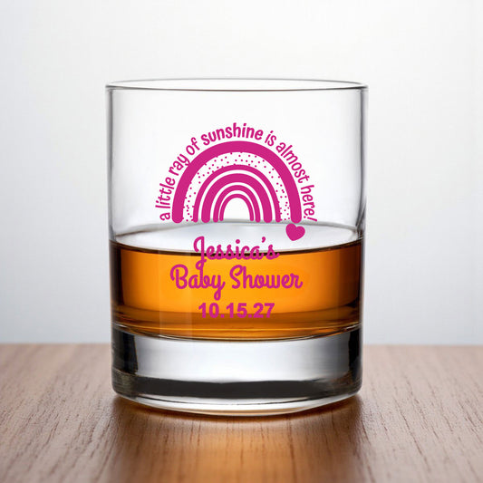 A Little Ray Of Sunshine Personalized Whiskey Rocks Glass (Set of 24)