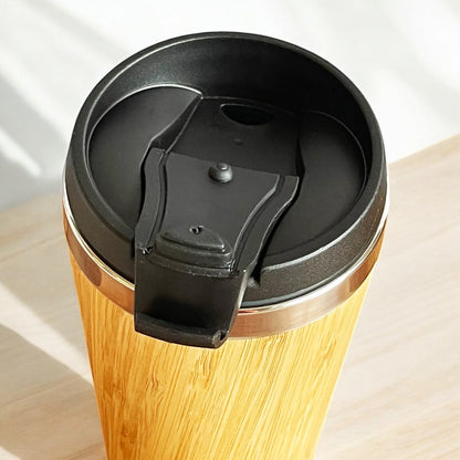 Football Personalized 15 oz Bamboo Stainless Steel Tumbler