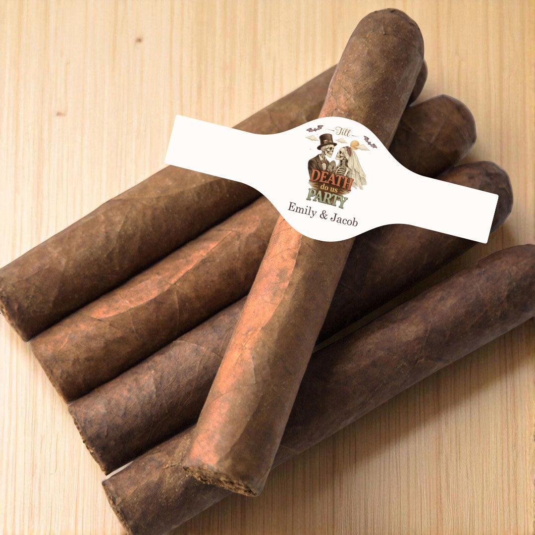 Till Death Do Us Party Personalized Cigar Labels (Set of 15)