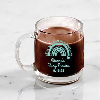 A Little Ray Of Sunshine Personalized Clear Glass Coffee Mug (Set of 18)