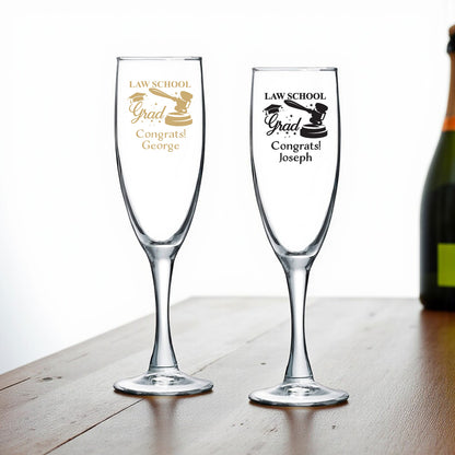 Lawyer Personalized Champagne Glass (Set of 24)