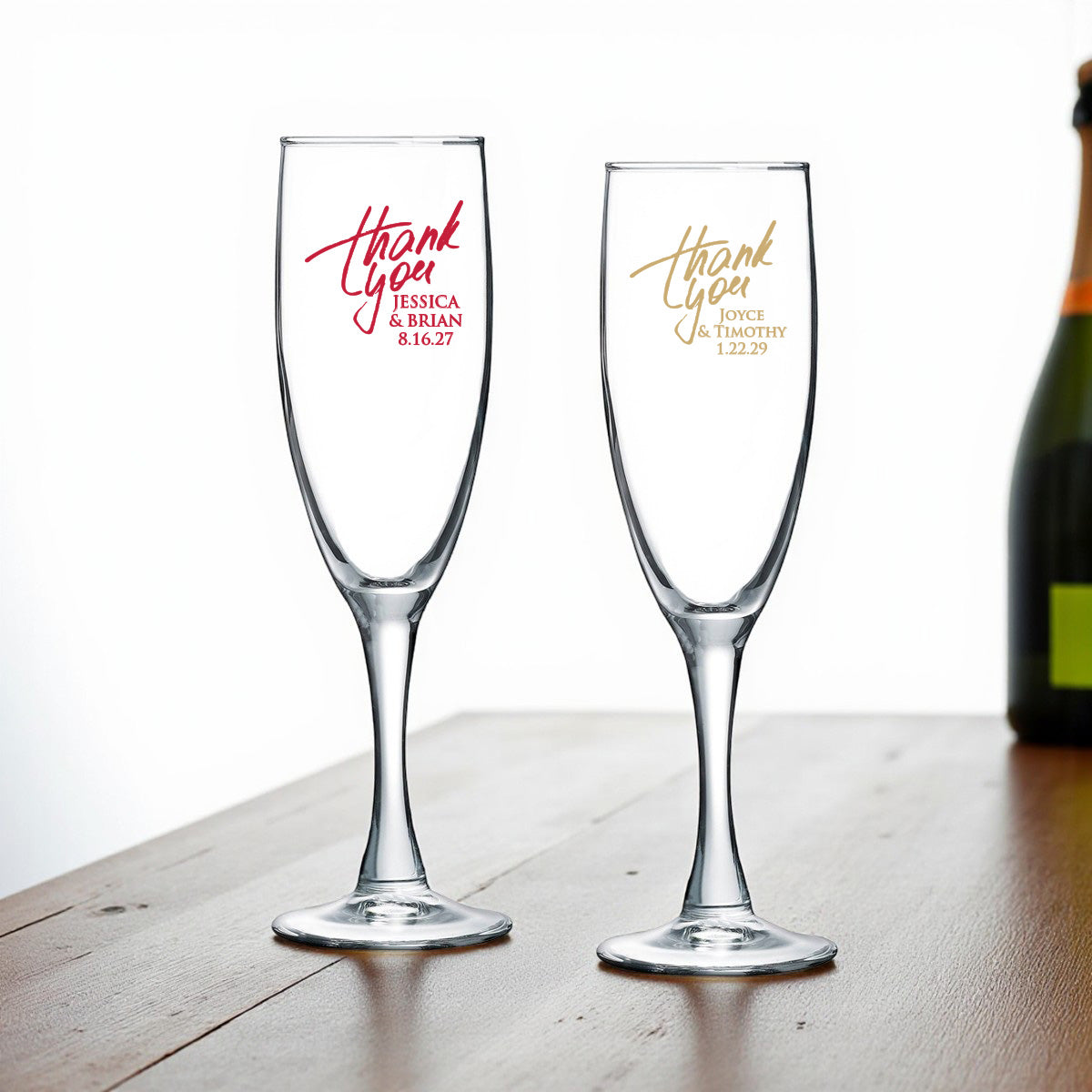 Thank You Personalized Champagne Glass (Set of 24)