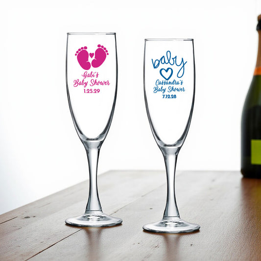 Baby Shower Personalized Champagne Glass (Set of 24)