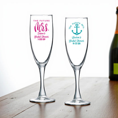 Bridal Shower Personalized Champagne Glass (Set of 24)