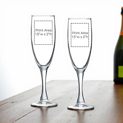 Retirement Personalized Champagne Glass (Set of 24)