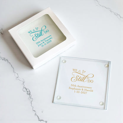 We Still Do Personalized Glass Coaster (Set of 24)