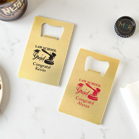 Lawyer Personalized Gold Credit Card Bottle Opener (Set of 24)