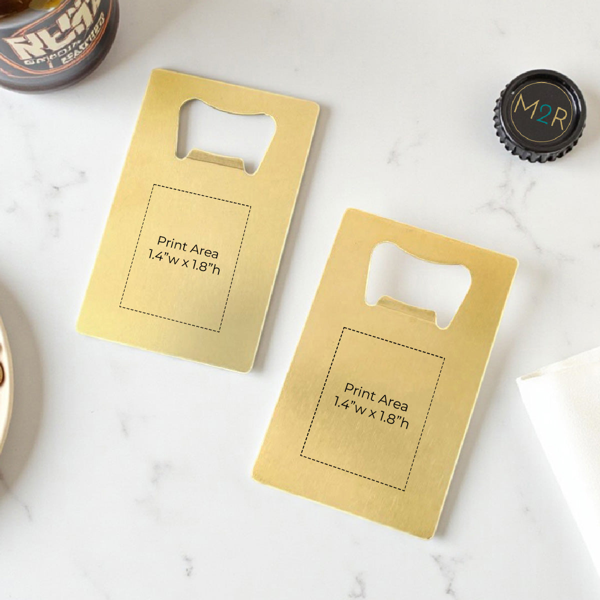 Halloween Personalized Gold Credit Card Bottle Opener (Set of 24)